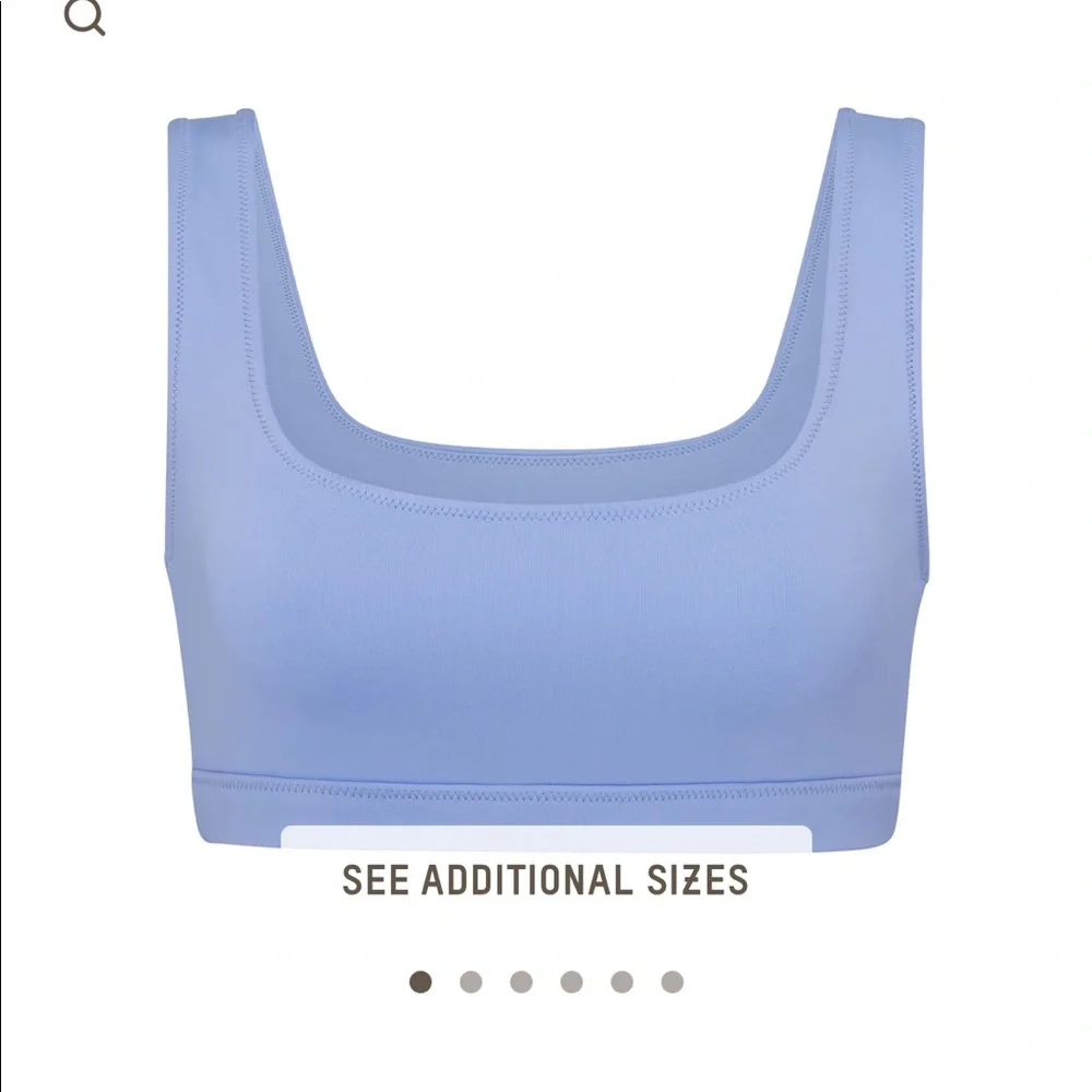 S/O SKIMS Swim Tank Bikini Top in Periwinkle, Medium